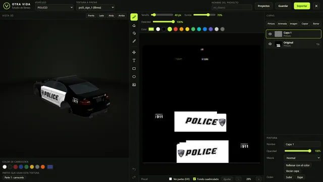 Estudio de libreas 3D